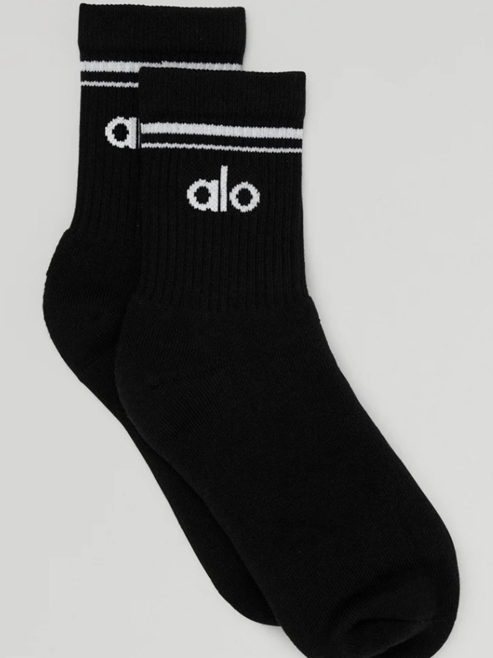ALO Yoga Half crew Black Socks medium
